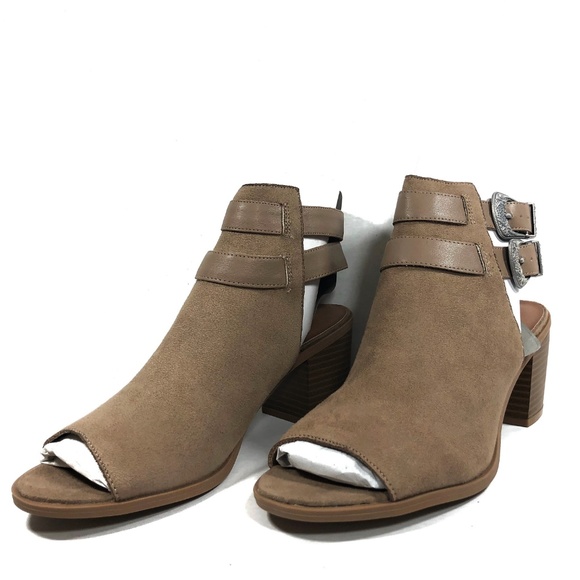 Women's Pablo Western Tan Open Toe Boot, Size 8 - Picture 3 of 7